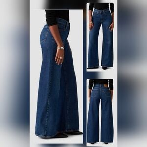 Levi's 728 High Rise Wide Leg Woodstock Slim Through Hip Relaxed Through Thigh